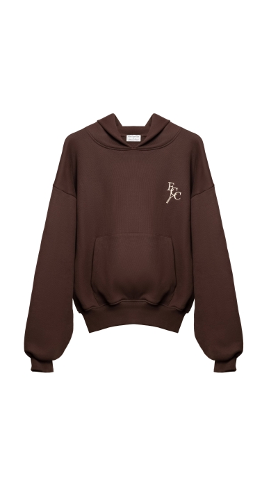 Felpa hoodie marrone/nocciola